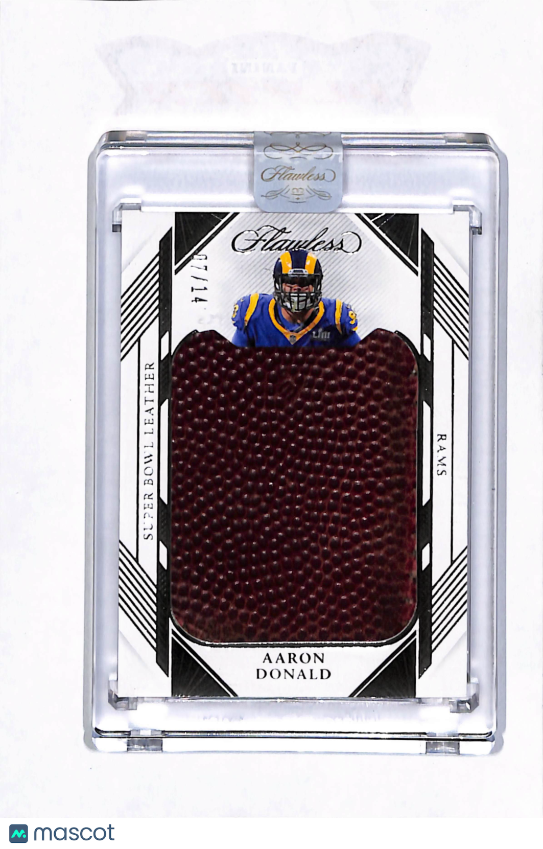 2025 Panini Flawless Aaron Donald #SBLIII-AD 07/14 Super Bowl Leather Game Used