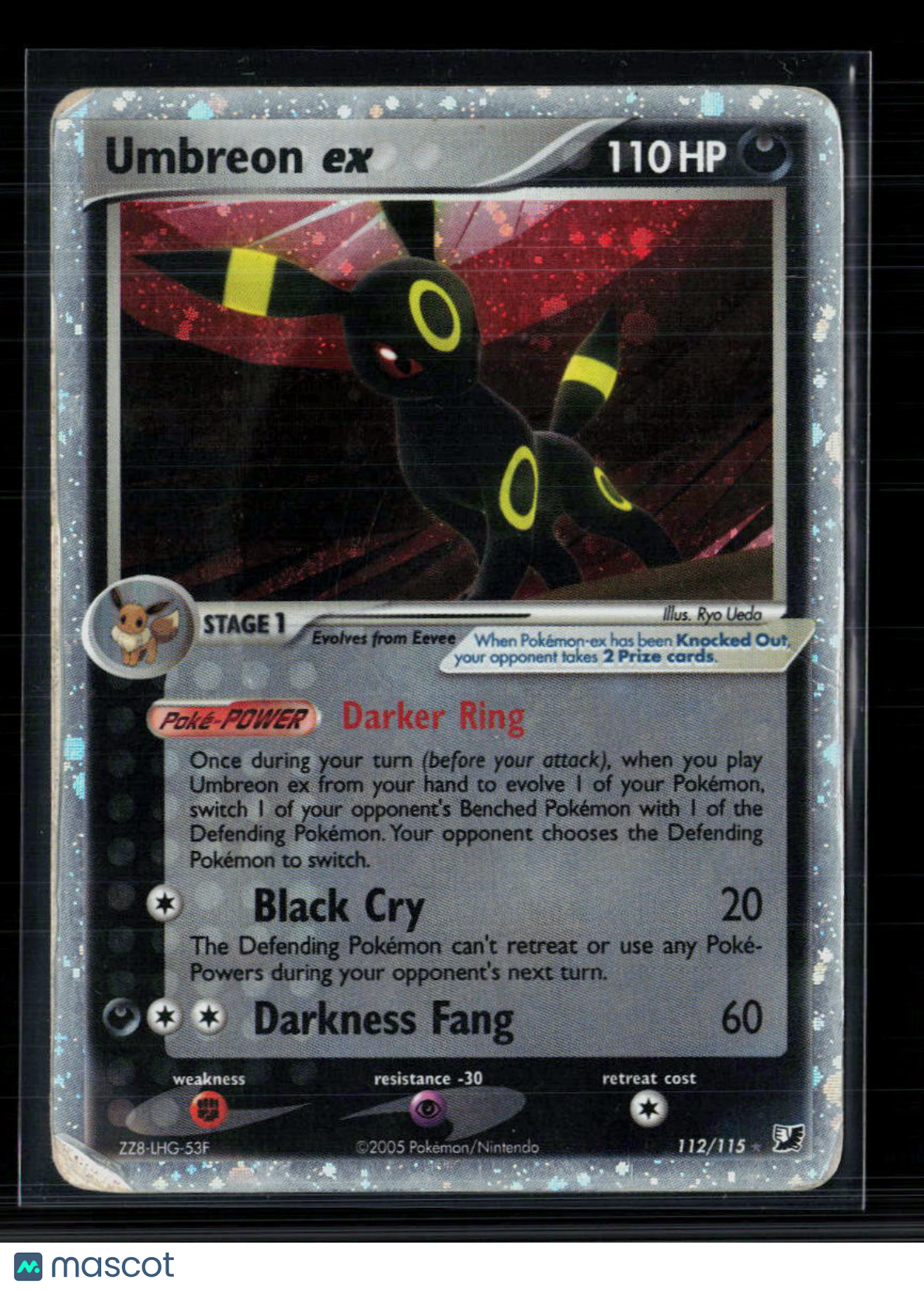 Pokemon 2005 EX Unseen Forces Umbreon EX #112/115