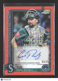 2025 Topps Chrome Cal Raleigh #AC-CR Orange Refractor 03/25 Auto