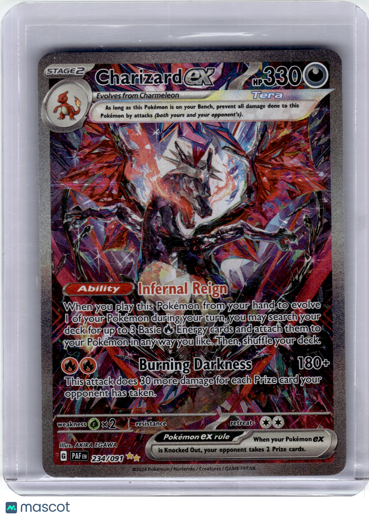2024 Pokemon—Charizard ex #234 Paldean Fates—Special Illustration Rare Holo