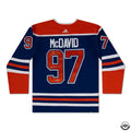 Upper Deck Authenticated - Connor McDavid Autographed & Inscribed “1000 Points 11/14/24” Blue Adidas Edmonton Oilers Jersey