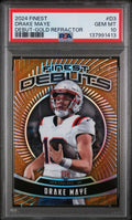 2024 Topps Finest Debut Gold Refractor Drake Maye #D3 /50 PSA 10