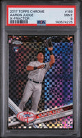 2017 Topps Chrome Catching Xfractor Aaron Judge #169 PSA 9