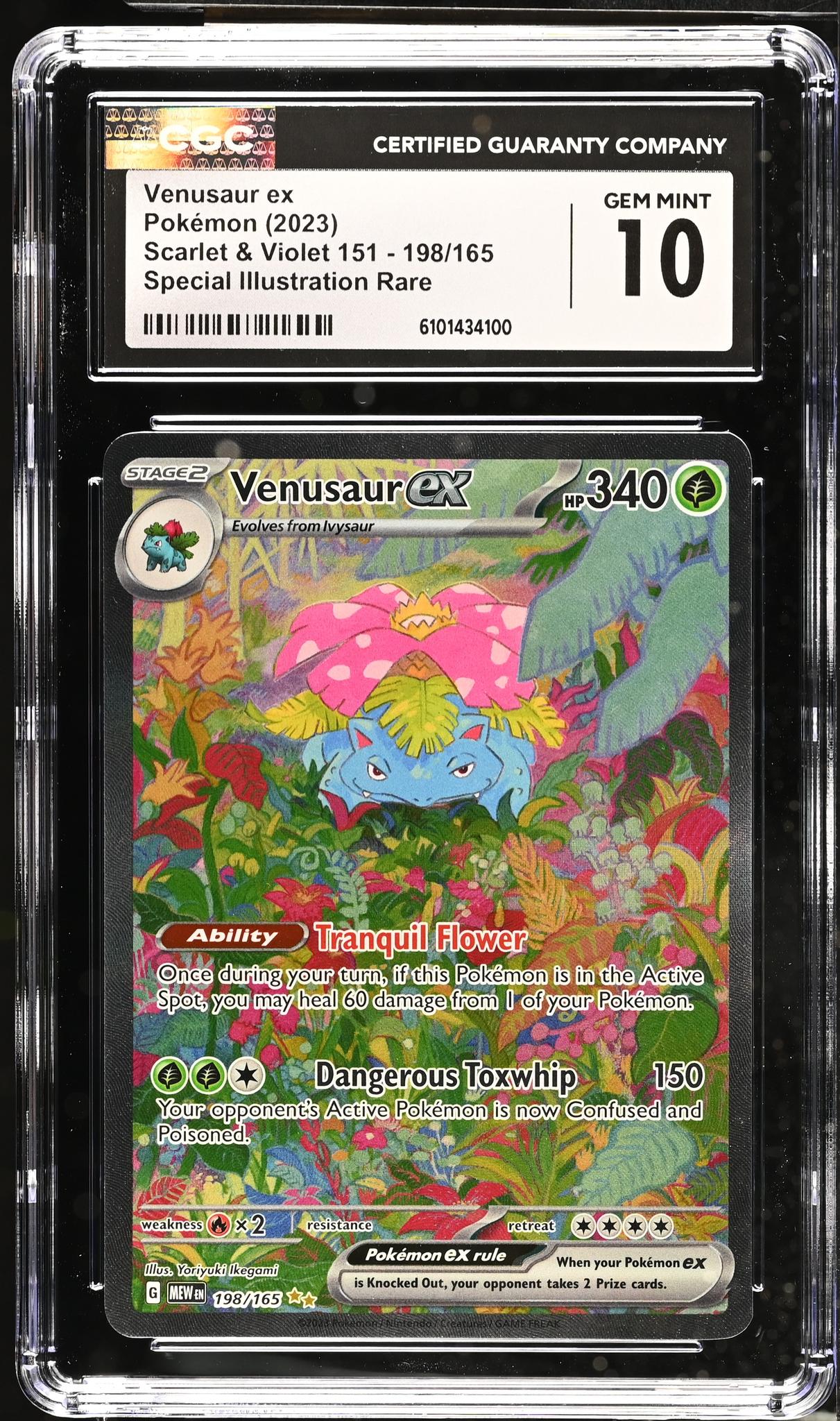 2023 Pokemon #198/165 Venusaur ex Scarlet & Violet CGC 10