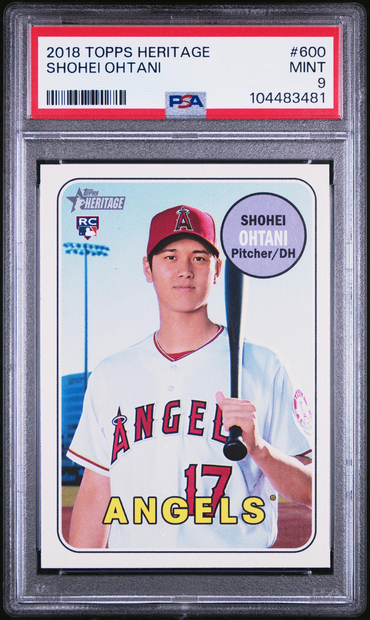 2018 Topps Heritage Shohei Ohtani #600 PSA 9
