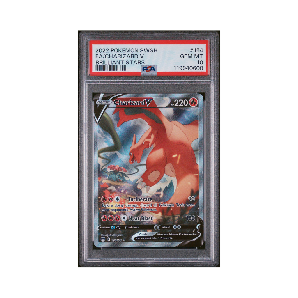 2022 Pokemon Sword & Shield Brilliant Stars Charizard V #154 PSA 10