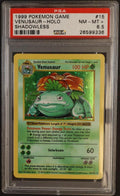 1999 Pokemon Base Set Shadowless Holo Venusaur #15 PSA 8.5