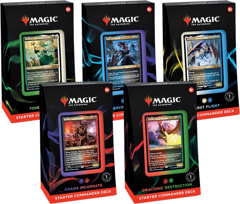 Magic The Gathering: Starter Commander Deck – Set of 5