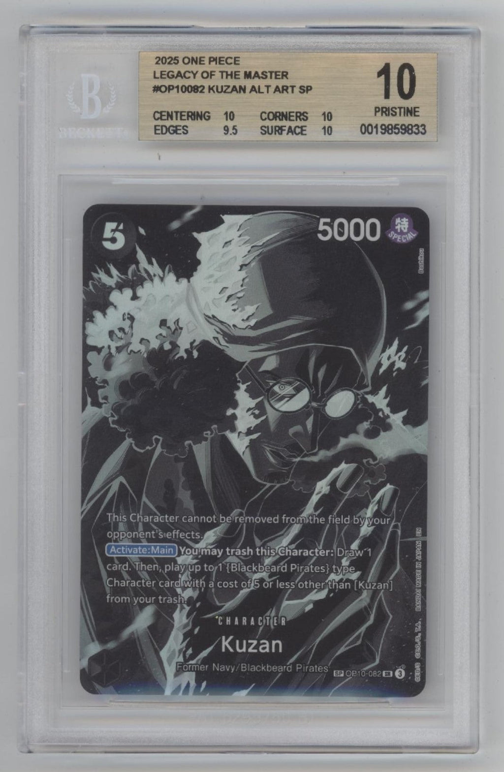 Kuzan One Piece Card Game OP10 Alternate Art #082 Beckett 10 Pristine