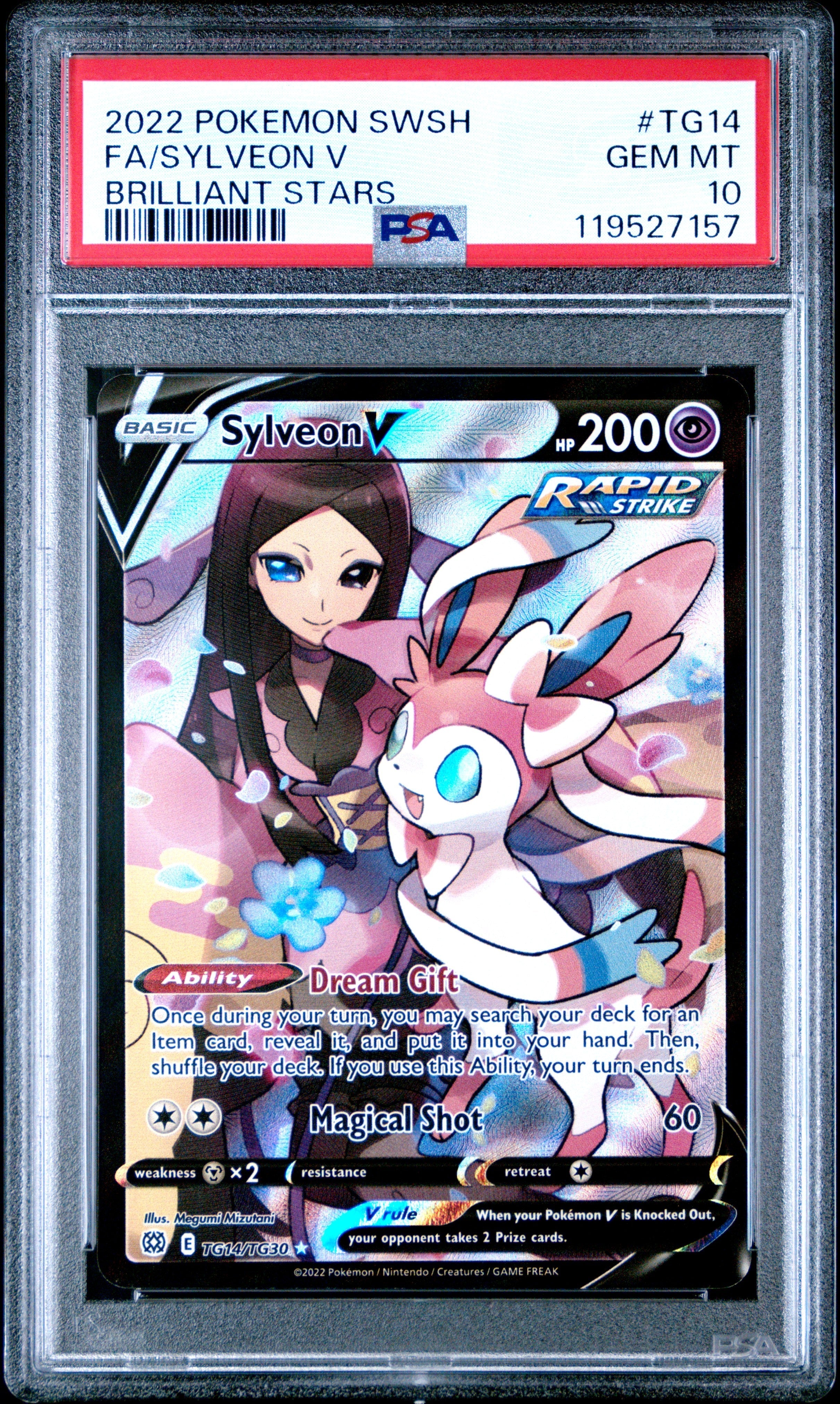 FA/SYLVEON V BRILLIANT STARS 2022 POKEMON SWORD & SHIELD BRILLIANT STARS PSA GEM MT 10