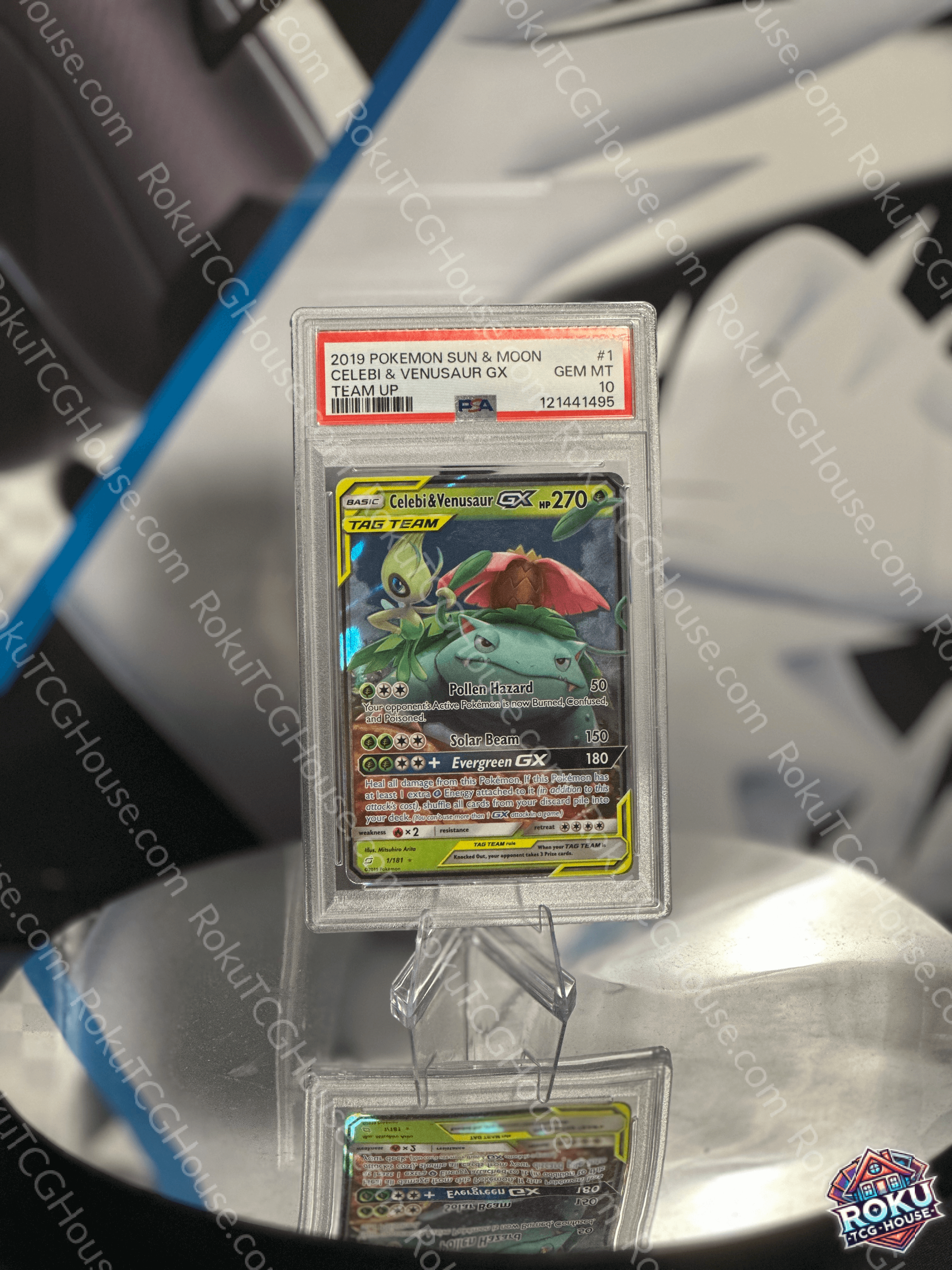 Celebi & Venusaur GX - Team Up - Pokemon Card (PSA 10)