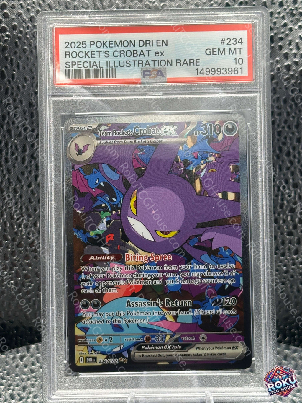 Team Rocket's Crobat - Destined Rivals - Pokemon Card (PSA 10)
