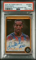 Ronaldinho 2024-25 Topps UEFA CC Marks of Excellence auto #'d 24/25 PSA 9