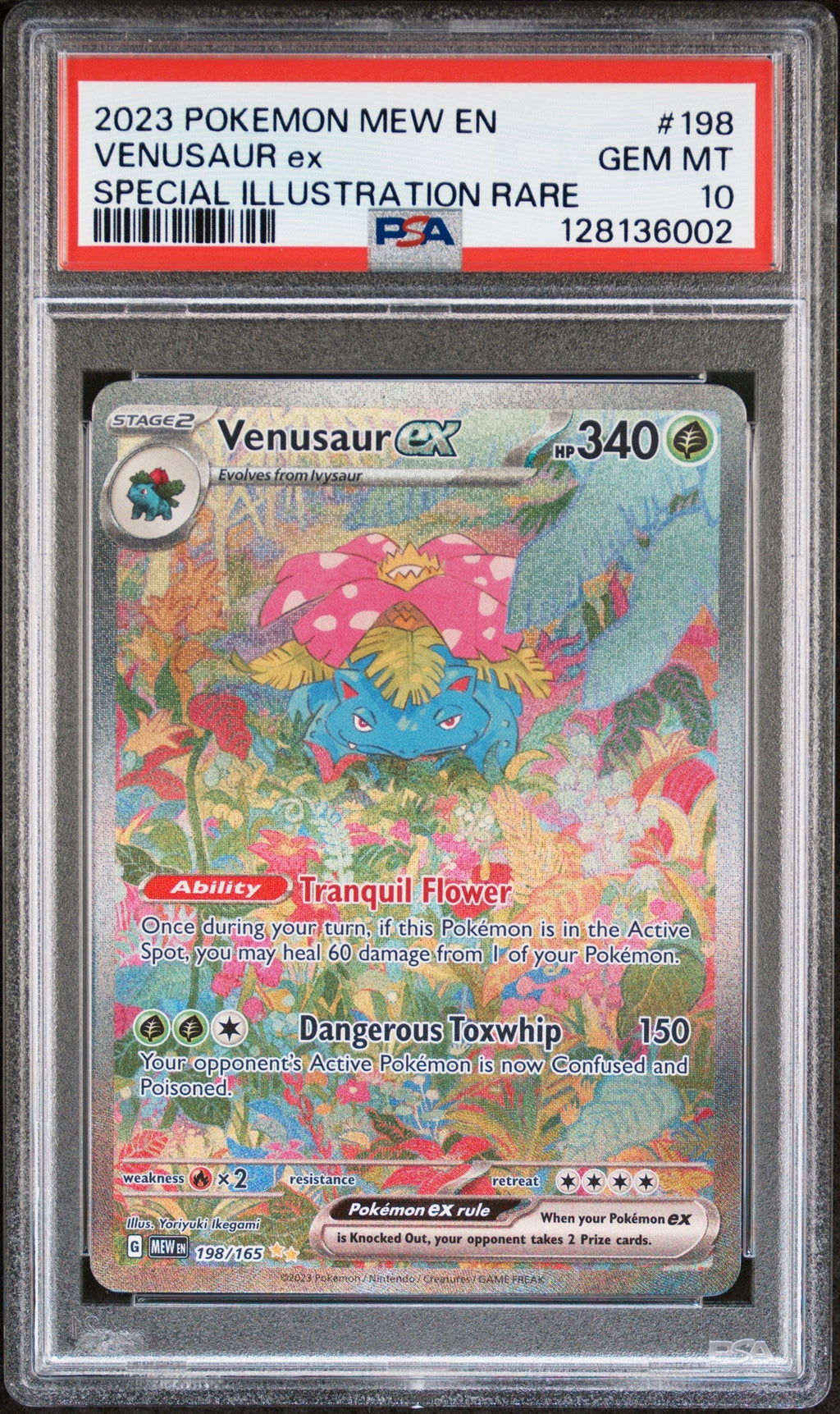VENUSAUR ex SPECIAL ILLUSTRATION RARE 2023 POKEMON MEW EN-151 PSA GEM MT 10