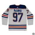 Upper Deck Authenticated - Connor McDavid Autographed White 2023 Adidas Edmonton Oilers Jersey