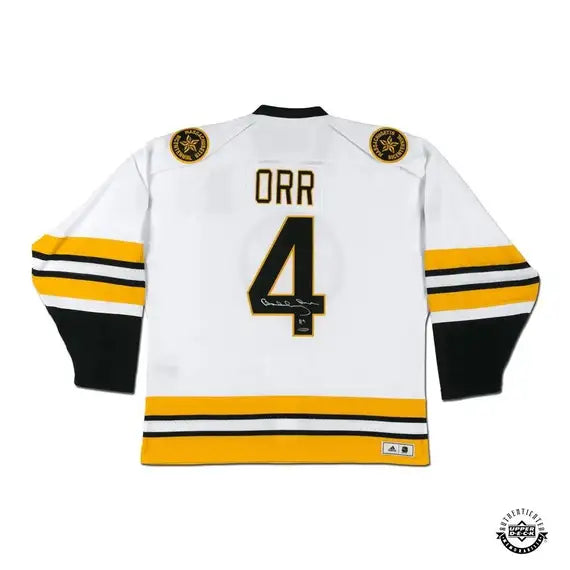 Upper Deck Authenticated - Bobby Orr Autographed Boston Bruins Heroes of Hockey Authentic White Jersey