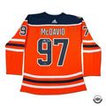 Upper Deck Authenticated - Connor McDavid Autographed Edmonton Oilers Authentic Orange Jersey with 40th Anniversary Shoulder Patch