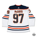 Upper Deck Authenticated - Connor McDavid Autographed Edmonton Oilers Authentic White Jersey with 40th Anniversary Shoulder Patch