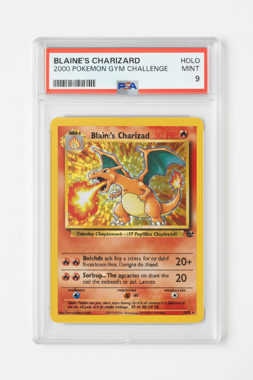 BLAINE'S CHARIZARD HOLO 2000 POKEMON GYM CHALLENGE PSA MINT 9
