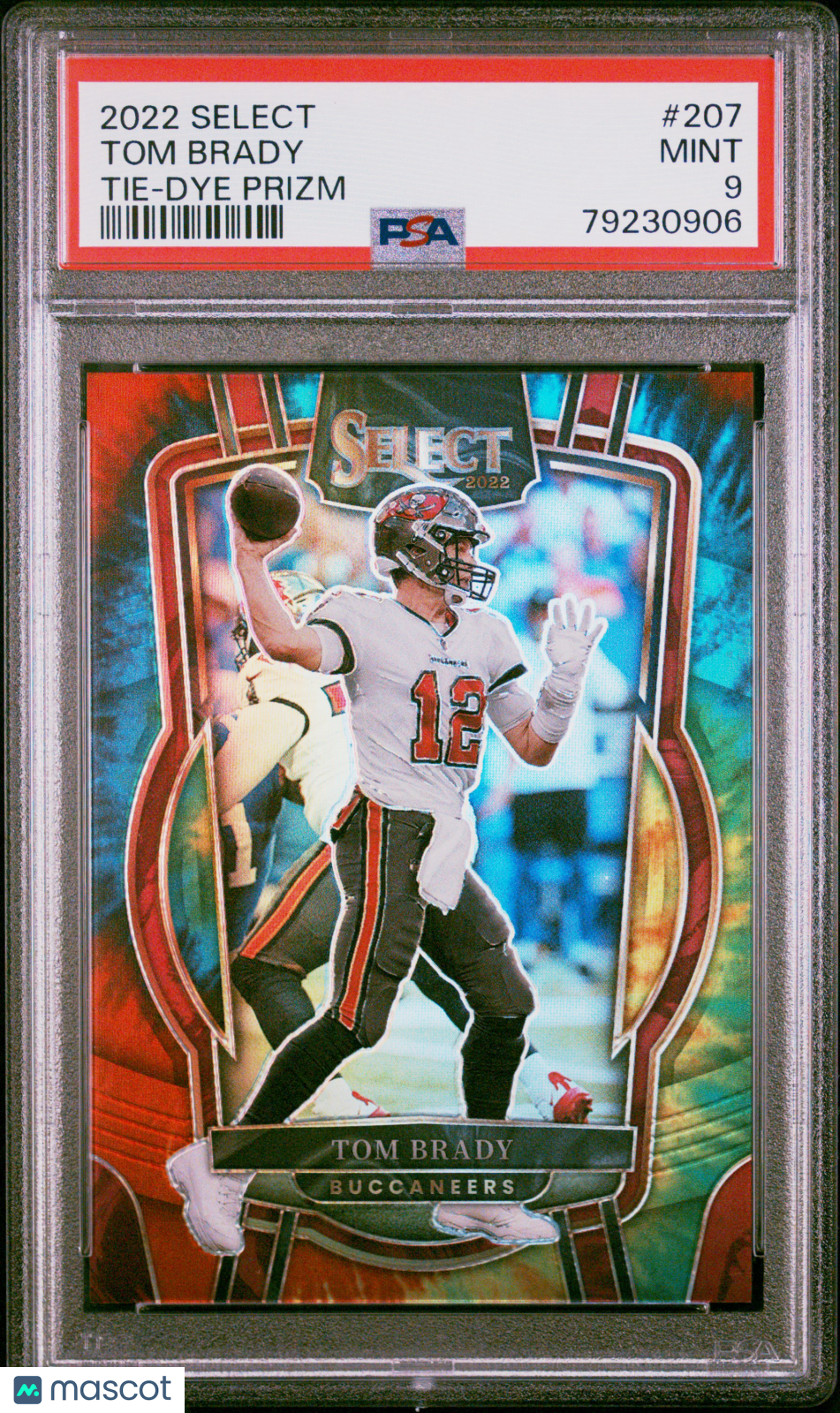 2022 Panini Select Tom Brady #207 Tie Dye Prizm PSA 9 /25