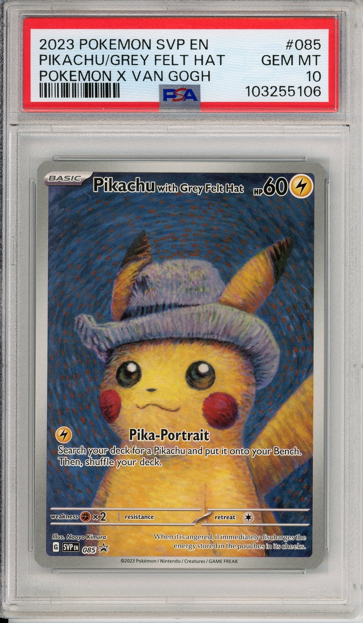 Pokemon Graded: Pikachu with Grey Felt Hat PSA 10