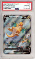 Pokemon Graded: Dragonite V Evolving Skies PSA 10
