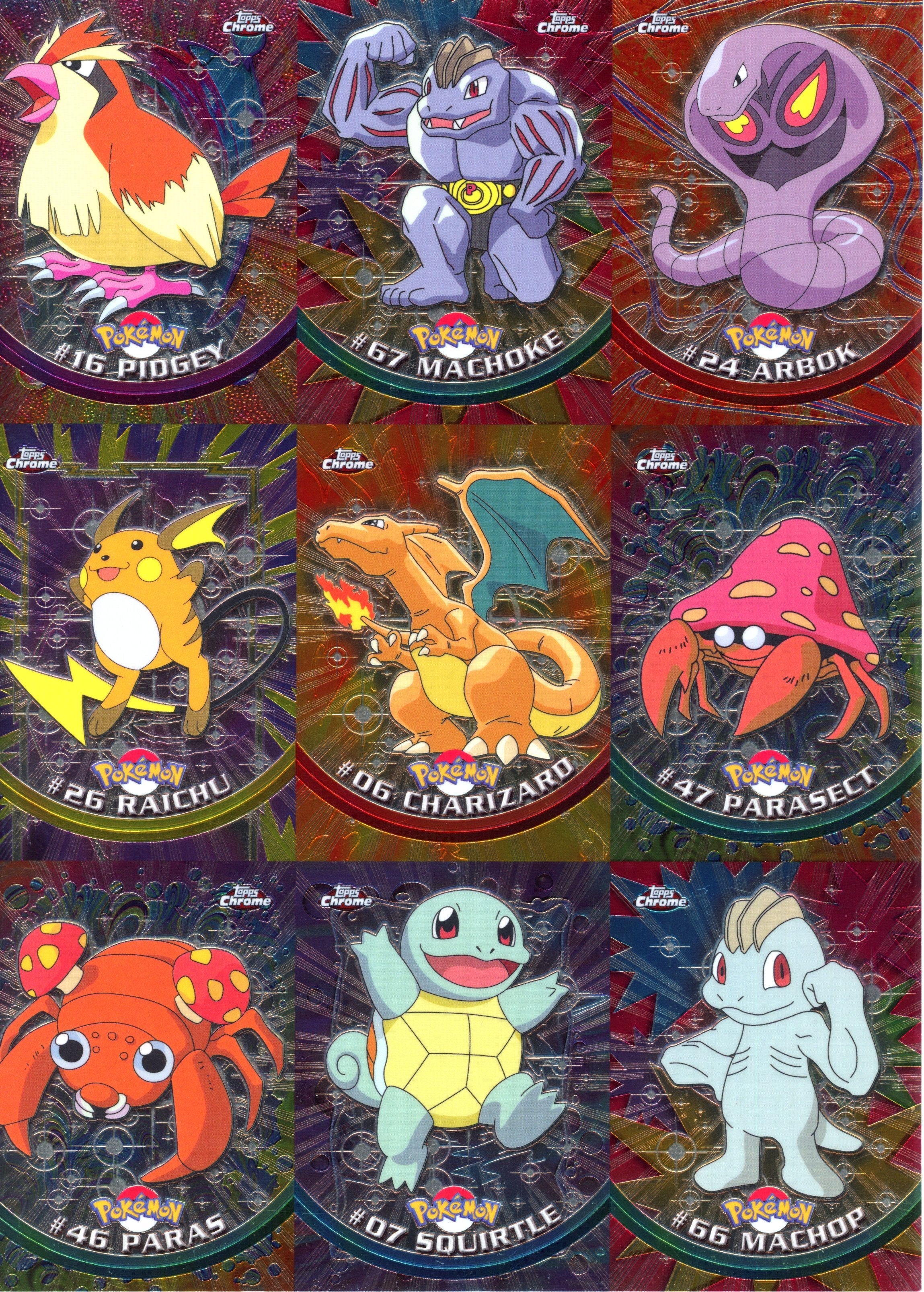 Pokemon: Topps Series 1 Chrome Promo Sheet Charizard