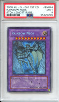 Yu-Gi-Oh Graded: 1st Edition Rainbow Neos Ghost Rare PSA 9