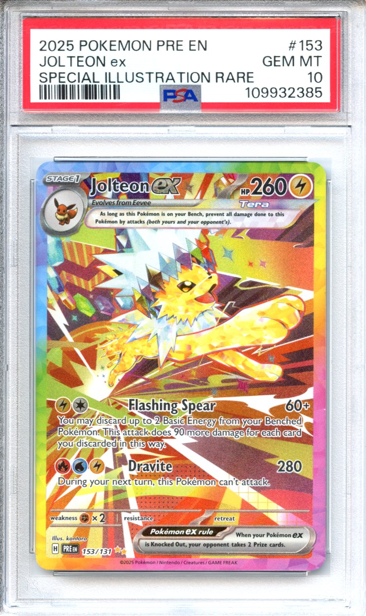 Pokemon Graded: Jolteon ex 153/131 Prismatic Evolutions (2025) SIR PSA 10
