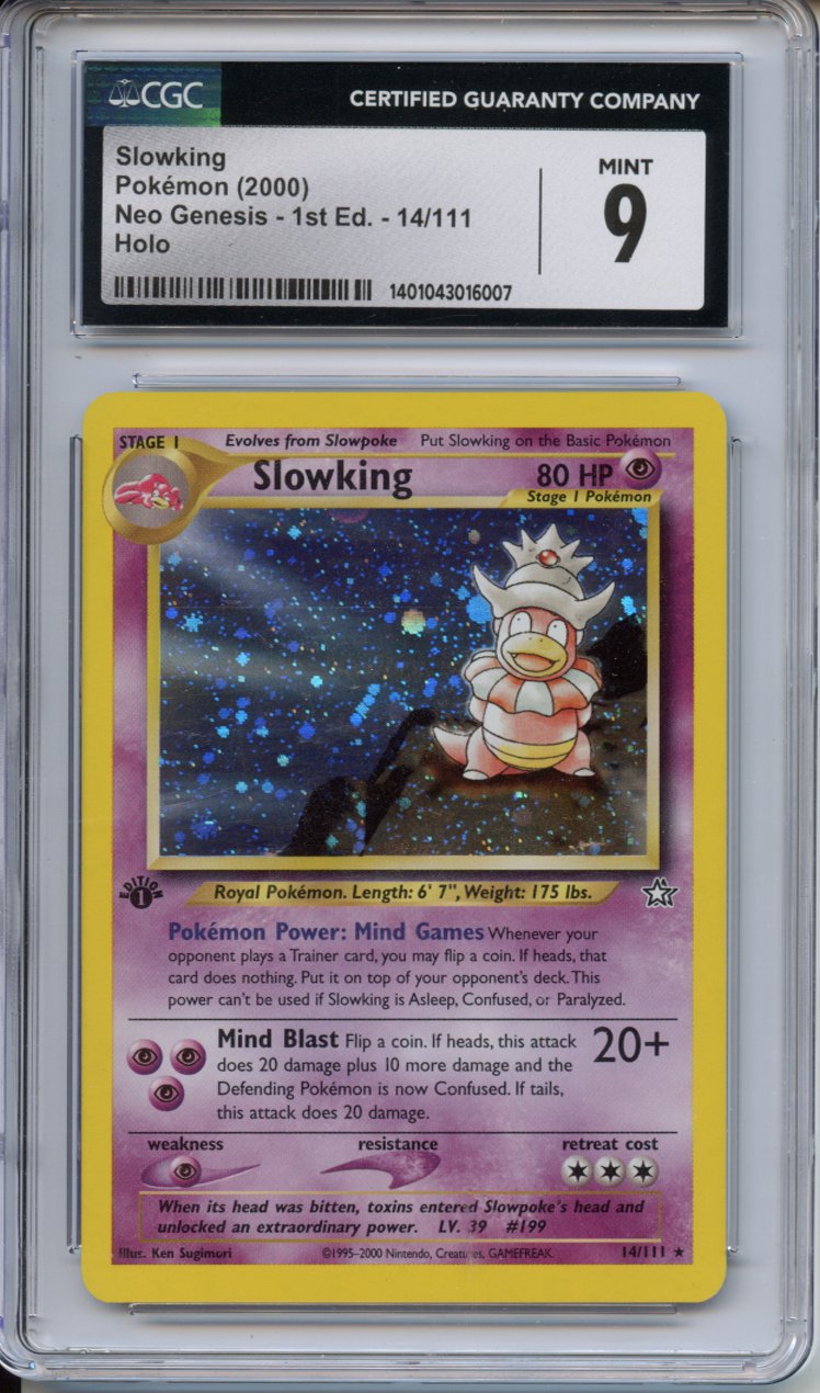 Pokemon Slowking 1st Edition 14/111 Neo Genesis (2000) Holo CGC 9