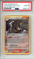 Pokemon Graded: EX Delta Species (Set Stamped) Tyranitar PSA 10