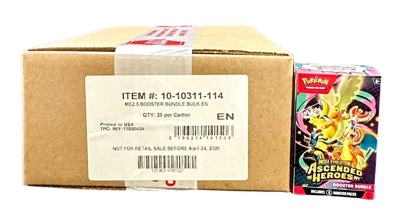Pokémon TCG - Mega Evolution - Ascended Heroes -  Booster Bundle Sealed Case - 25 Bundles - Late June (Wave 2)