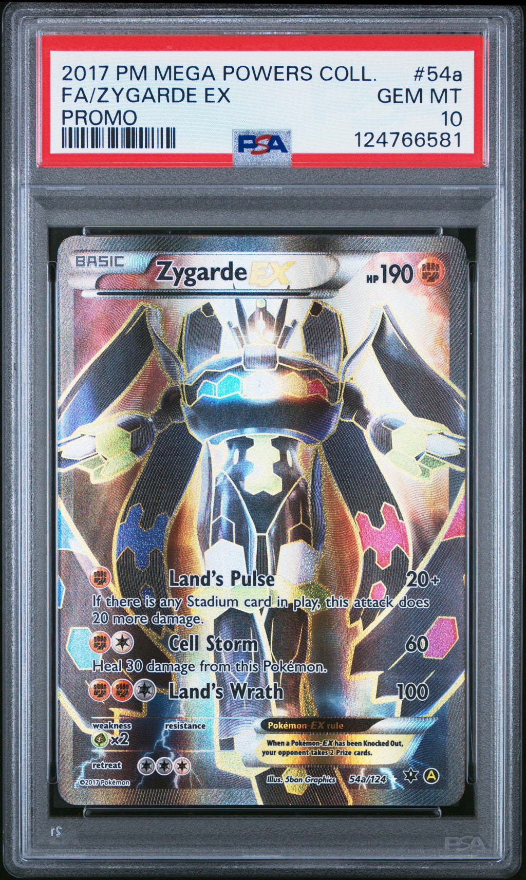 FA/ZYGARDE EX PROMO 2017 POKEMON MEGA POWERS COLLECTION PROMO PSA GEM MT 10