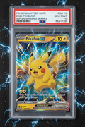 PIKACHU ex HYPER RARE 2024 POKEMON SSP EN-SURGING SPARKS PSA GEM MT 10