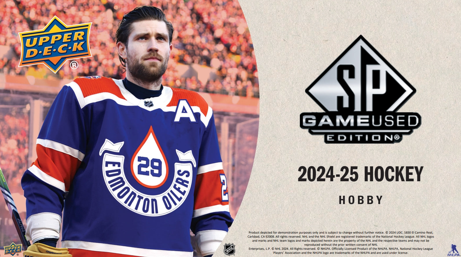 2024-25 Upper Deck SP Game Used Hockey Hobby Case (Case of 20 Boxs)