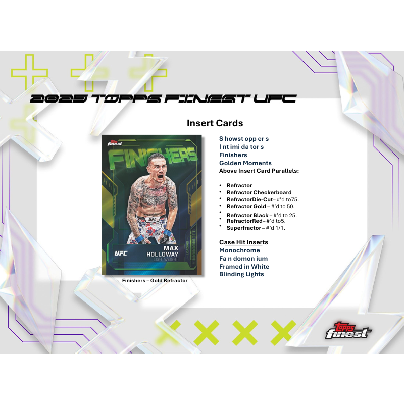 2025 Topps Finest UFC Hobby Box